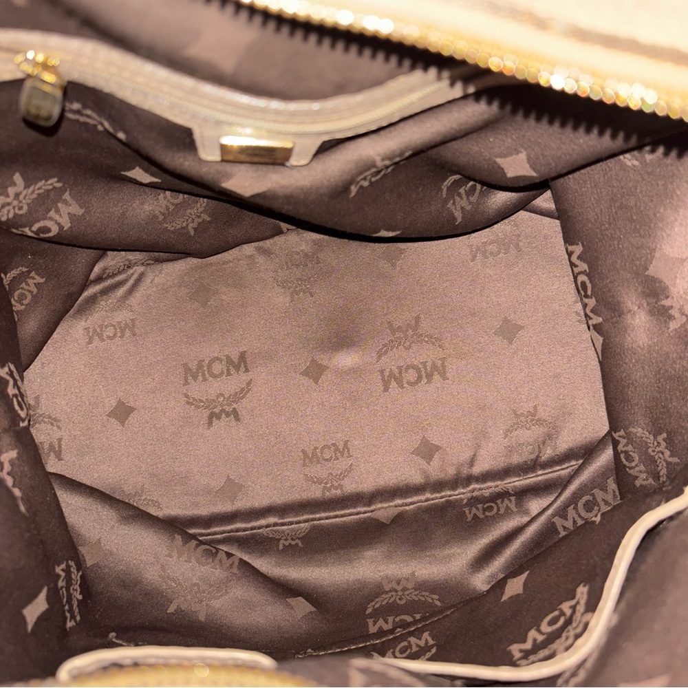 MCM Tan Monogram Hobo Bag - Picture 6 of 8